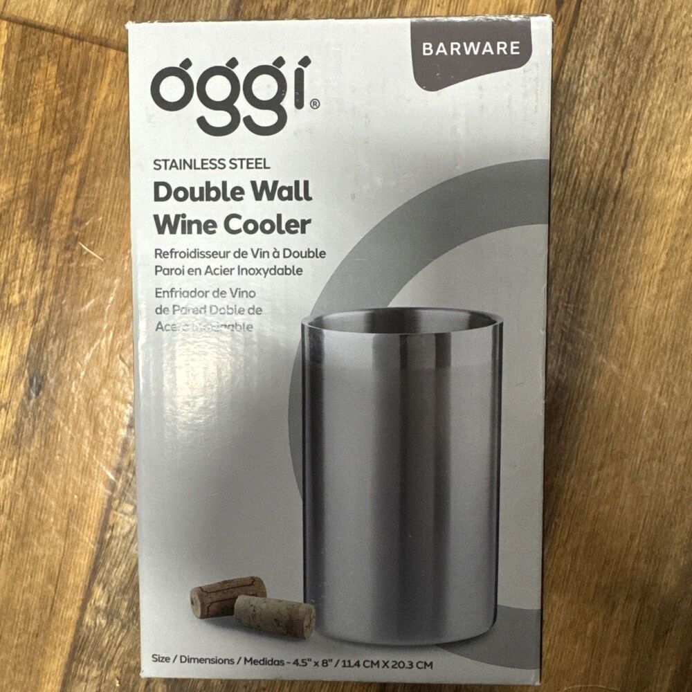 Oggi Wine Cooler, Stainless Steel, Model 7023